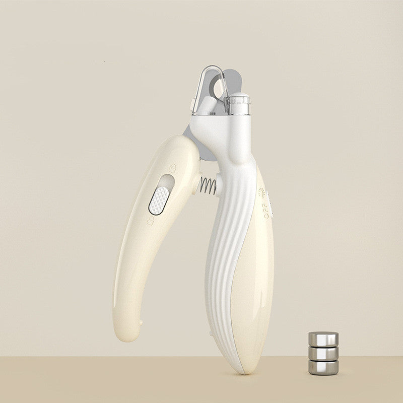 LED electric pet nail clippers designed for safe grooming of small and medium pets like cats and dogs.