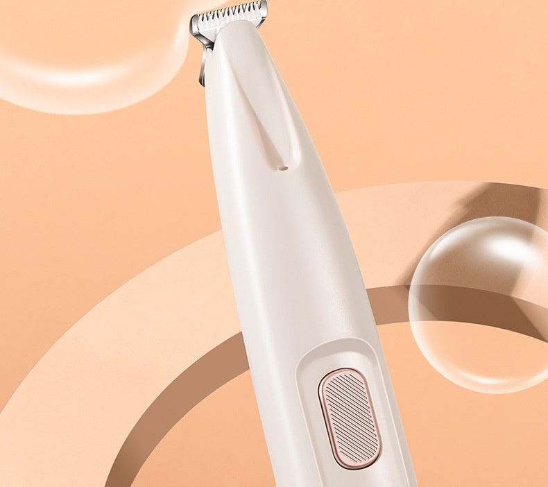 LED dog paw trimmer with ergonomic design and precision blade for efficient grooming.