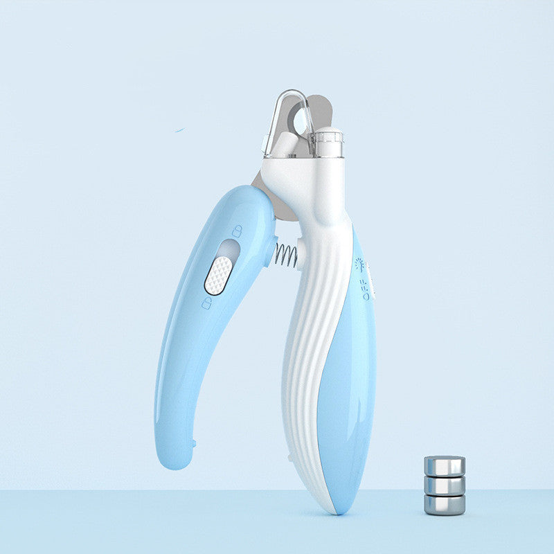 LED electric pet nail clippers designed for safe and precise trimming of small and medium pets' claws.
